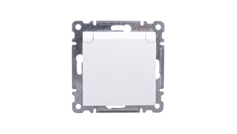 Lumina Gniazdo pojedyncze z/u 16A z klapką IP44 białe WL1120-42802