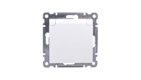 Lumina Gniazdo pojedyncze z/u 16A z klapką IP44 białe WL1120-42802