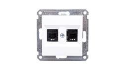 Lumina Gniazdo telefoniczne podwójne białe WL2020-34385