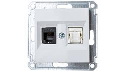 Lumina Gniazdo teleinformatyczne RJ11/12 + RJ45 białe WL2210-34388