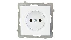 AS Gniazdo pojedyncze b/u białe GP-1G/m/00-43038