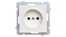 AS Gniazdo pojedyncze b/u ecru GP-1G/m/27-43353