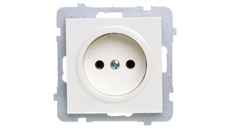 AS Gniazdo pojedyncze b/u ecru GP-1G/m/27-43353