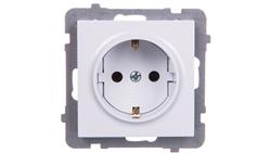 AS Gniazdo pojedyncze z/u Schuko białe GP-1GS/m/00-43265