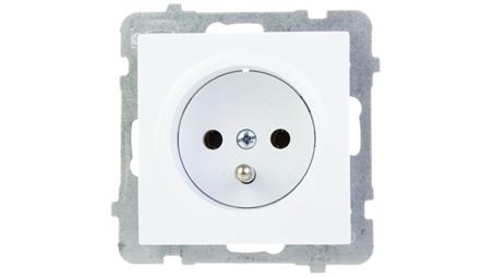 AS Gniazdo pojedyncze z/u białe GP-1GZ/m/00-42744