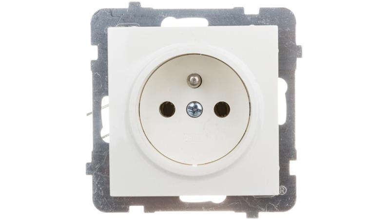 AS Gniazdo pojedyncze z/u ecru GP-1GZ/m/27-42895