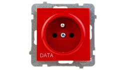 AS Gniazdo pojedyncze z/u DATA czerwone GP-1GZD/m/00-43068