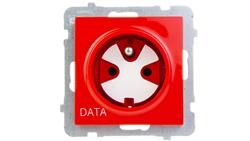 AS Gniazdo pojedyncze z/u DATA z kluczem czerwone GP-1GZK/m/00-43106