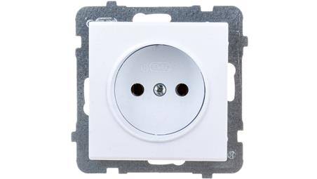 SONATA Gniazdo pojedyncze b/u białe GP-1R/m/00-43269