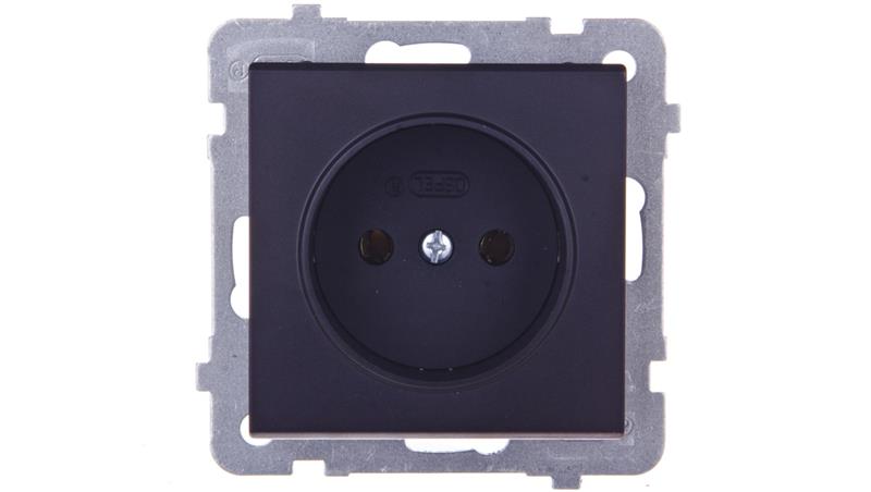 SONATA Gniazdo pojedyncze b/u czarny metalik GP-1R/m/33-43157