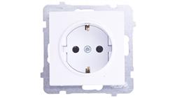 SONATA Gniazdo pojedyncze z/u Schuko białe GP-1RS/m/00-43485