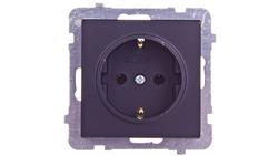 SONATA Gniazdo pojedyncze z/u Schuko czarny metalikGP-1RS/m/33-43272