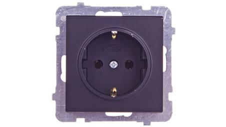 SONATA Gniazdo pojedyncze z/u Schuko czarny metalikGP-1RS/m/33-43272