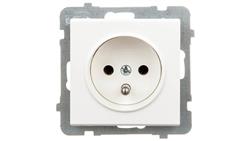 SONATA Gniazdo pojedyncze z/u ecru GP-1RZ/m/27-43467