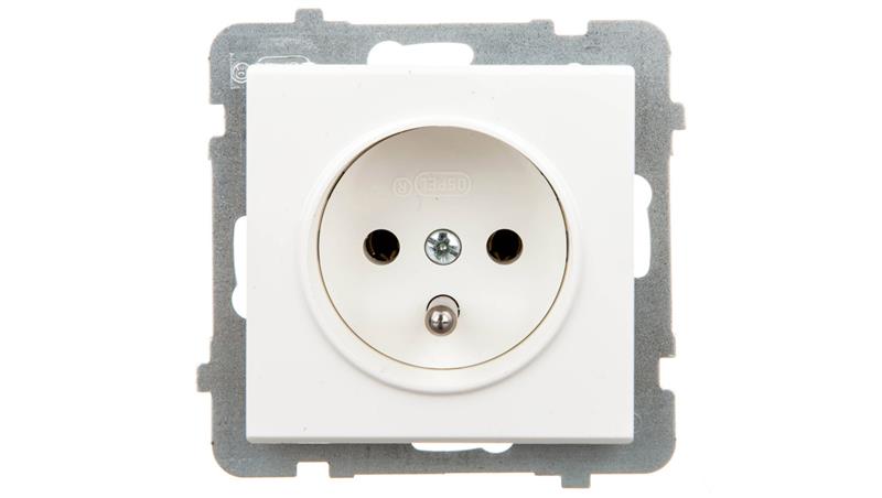 SONATA Gniazdo pojedyncze z/u ecru GP-1RZ/m/27-43467