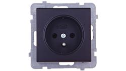 SONATA Gniazdo pojedyncze z/u czarny metalik GP-1RZ/m/33-42762