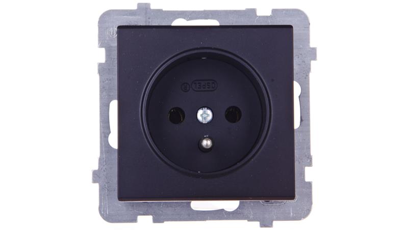 SONATA Gniazdo pojedyncze z/u czarny metalik GP-1RZ/m/33-42762