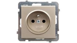 SONATA Gniazdo pojedyncze z/u szampański złoty GP-1RZ/m/39-43107