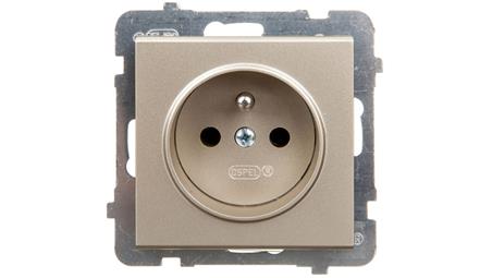 SONATA Gniazdo pojedyncze z/u szampański złoty GP-1RZ/m/39-43107