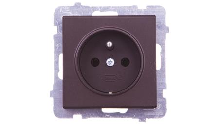 SONATA Gniazdo pojedyncze z/u czekoladowy metalik GP-1RZ/m/40-43108