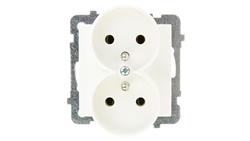 AS Gniazdo podwójne z/u ecru GP-2GRZ/m/27-42950