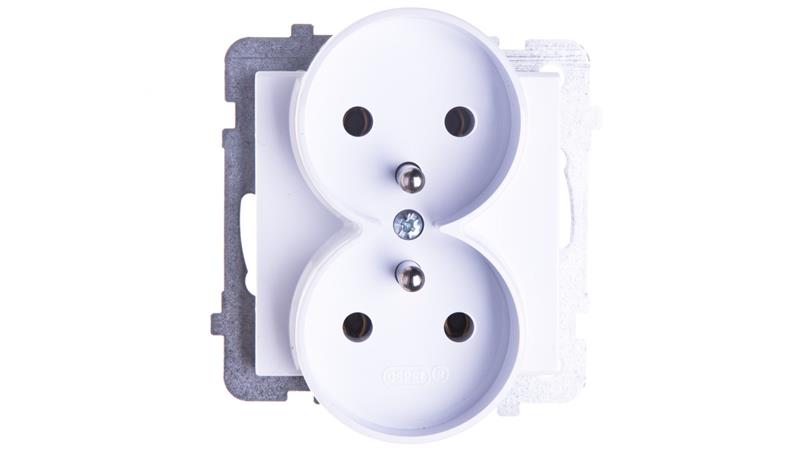 SONATA Gniazdo podwójne z/u białe GP-2RRZ/m/00-42829