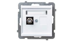 SONATA Gniazdo antenowe pojedyncze typu F białe GPA-1RF/m/00-69