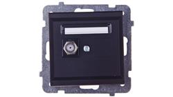 SONATA Gniazdo antenowe pojedyncze typu F czarny metalik GPA-1RF/m/33-23