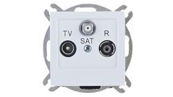 AS Gniazdo antenowe RTV-SAT końcowe białe GPA-GS/m/00-43