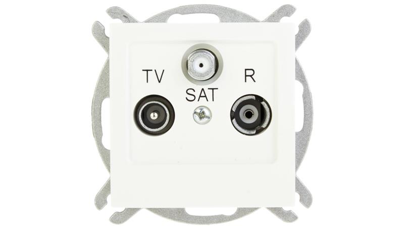 AS Gniazdo antenowe RTV-SAT końcowe ecru GPA-GS/m/27-230