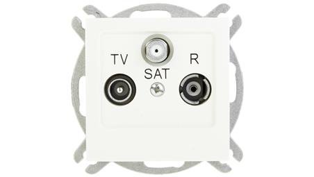 AS Gniazdo antenowe RTV-SAT końcowe ecru GPA-GS/m/27-230