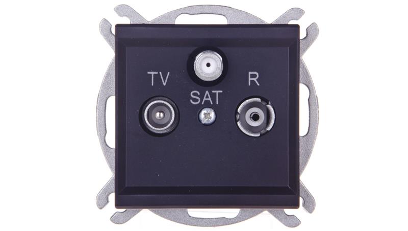 SONATA Gniazdo antenowe RTV-SAT końcowe czarny metalik GPA-RS/m/33-53