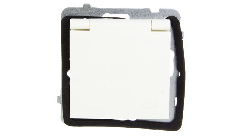 AS Gniazdo bryzgoszczelne z/u IP44 klapka ecru GPH-1GZ/m/27/w-43111 AS Gniazdo bryzgoszczelne z/u IP44 klapka ecru GPH-1GZ/m/27/w-43111