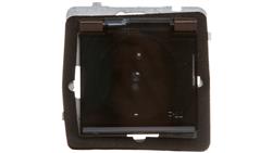 SONATA Gniazdo bryzgoszczelne z/u IP44 klapka przezroczysta czekoladowy metalik GPH-1RZ/m/40/d-43040