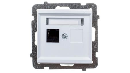 SONATA Gniazdo komputerowe pojedyncze RJ45 kat.5e białe KRONE GPK-1R/K/m/00-33948