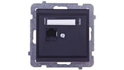 SONATA Gniazdo komputerowe pojedyncze RJ45 kat.5e czarny metalik KRONE GPK-1R/K/m/33-33932