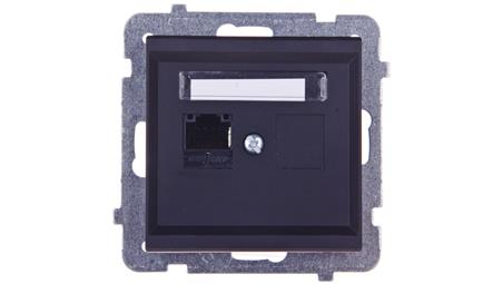 SONATA Gniazdo komputerowe pojedyncze RJ45 kat.5e czarny metalik KRONE GPK-1R/K/m/33-33932