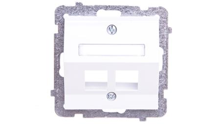 AS Obudowa gniazda komputerowego podwójnego skośna biała GPK-2GS/p/00-34055