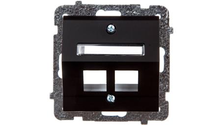 SONATA Obudowa gniazda komputerowego podwójnego czarny metalik bez gniazd GPK-2RS/p/33-34103