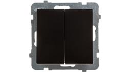 SONATA Łącznik schodowy podwójny czarny metalik ŁP-10R/m/33-39808