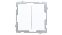 AS Przycisk podwójny zwierny biały ŁP-17G/m/00-31613