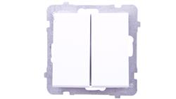 SONATA Przycisk podwójny zwierny biały ŁP-17R/m/00-32232