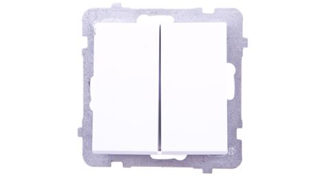 SONATA Przycisk podwójny zwierny biały ŁP-17R/m/00-32232