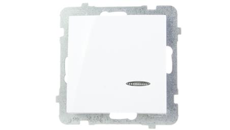 AS Łącznik pojedynczy z podświetleniem biały ŁP-1GS/m/00-30704