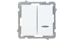 AS Łącznik świecznikowy z podświetleniem biały ŁP-2GS/m/00-33246