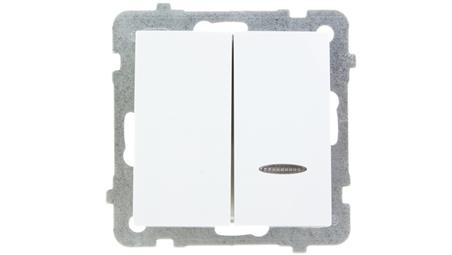 AS Łącznik świecznikowy z podświetleniem biały ŁP-2GS/m/00-33246