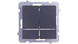 SONATA Łącznik świecznikowy z podświetleniem czarny metalik ŁP-2RS/m/33-33226