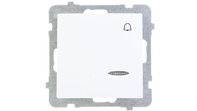 AS Przycisk /dzwonek/ z podświetleniem biały ŁP-6GS/m/00-29453