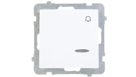 AS Przycisk /dzwonek/ z podświetleniem biały ŁP-6GS/m/00-29453