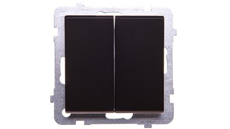 SONATA Łącznik schodowy + pojedynczy czarny metalik ŁP-9R/m/33-40093